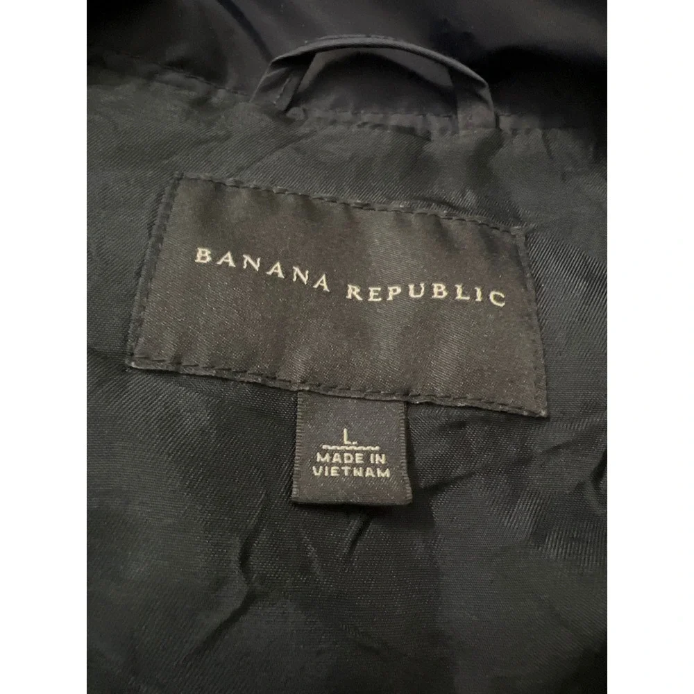 Banana Republic Kids Navy Blue Windbreaker Jacket‎ Full Zip Epaulette Size L